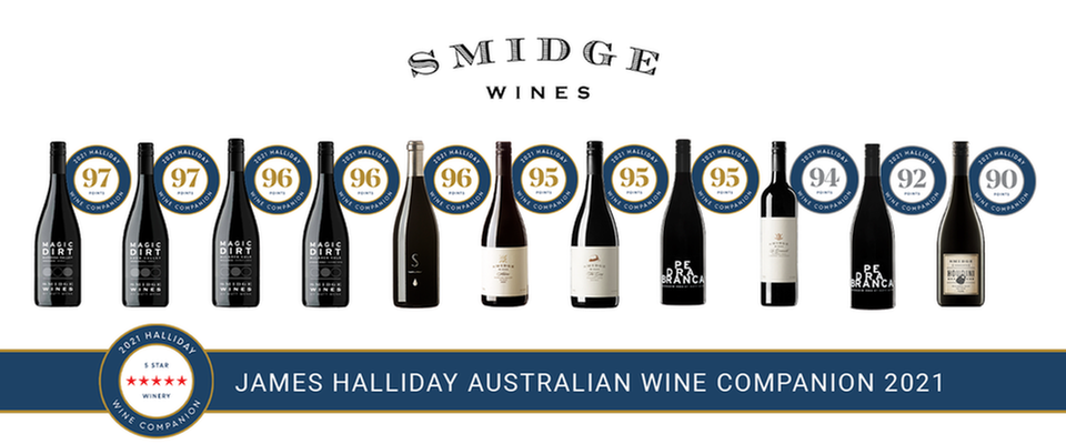 Smidge Wines win 8 gold medals in Halliday Australian Wine Companion 2021